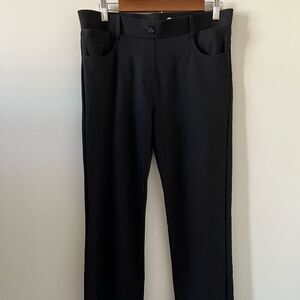 Betabrand Yoga Straight Leg Dress Pants In Black Size LP